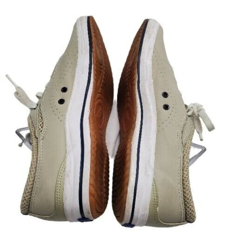 Keds size‎ 9 WH14169M Leather Woman’s Oxford Sneakers Beige Lace Up Vintage